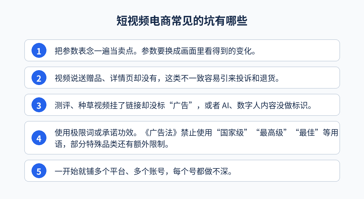 短视频电商怎么做：短视频电商常见的坑有哪些步骤图
